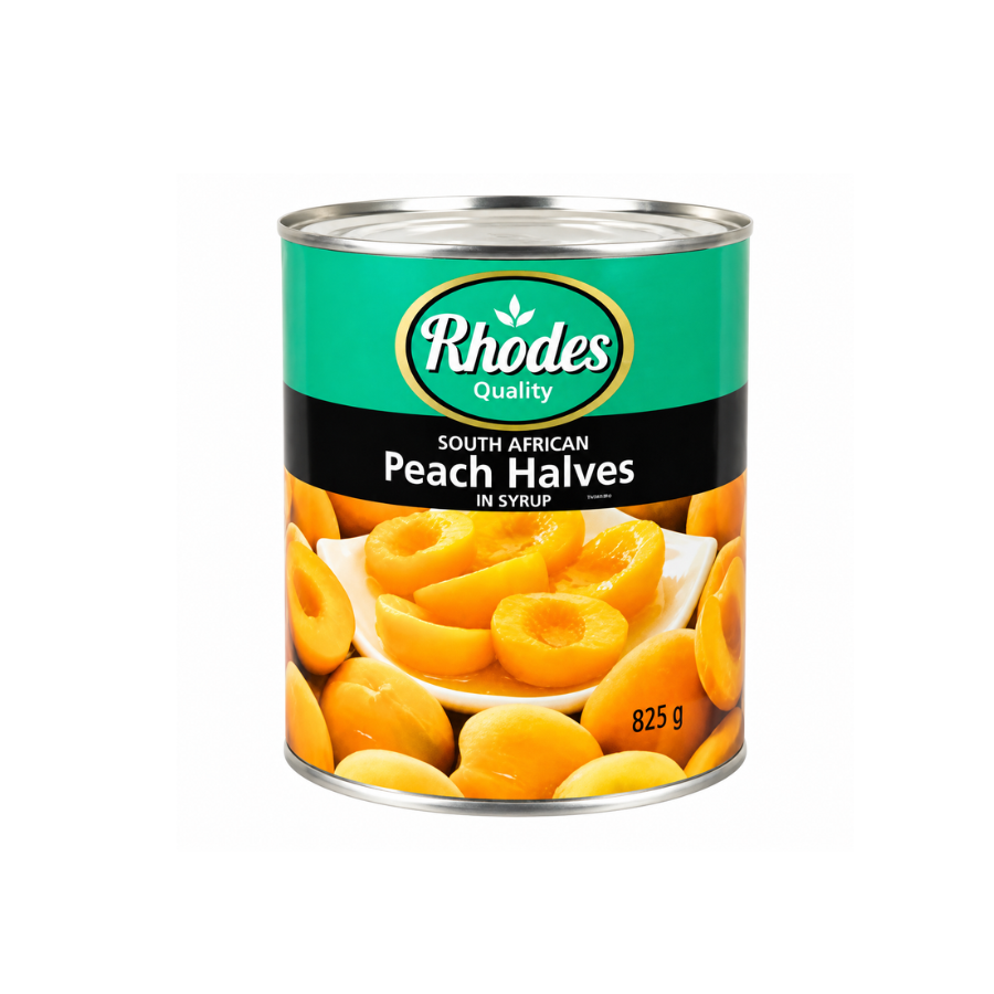 Đào Ngâm Rhodes 825g (Có Nắp Giật)