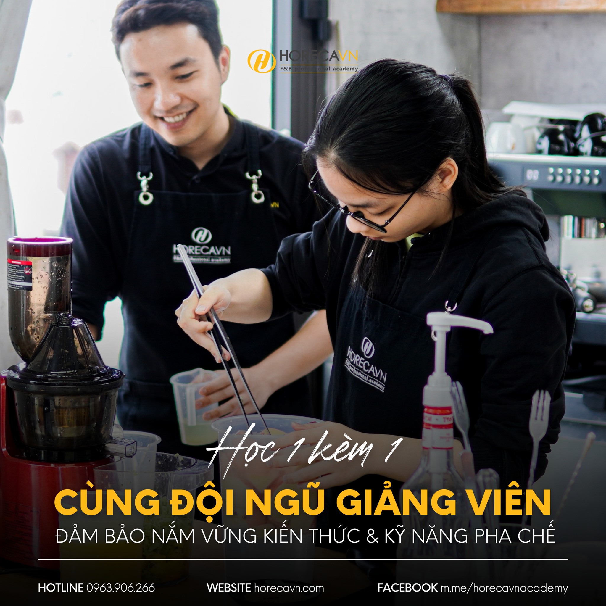 Khóa Học Pha Chế Cấp Tốc Menu 1:1