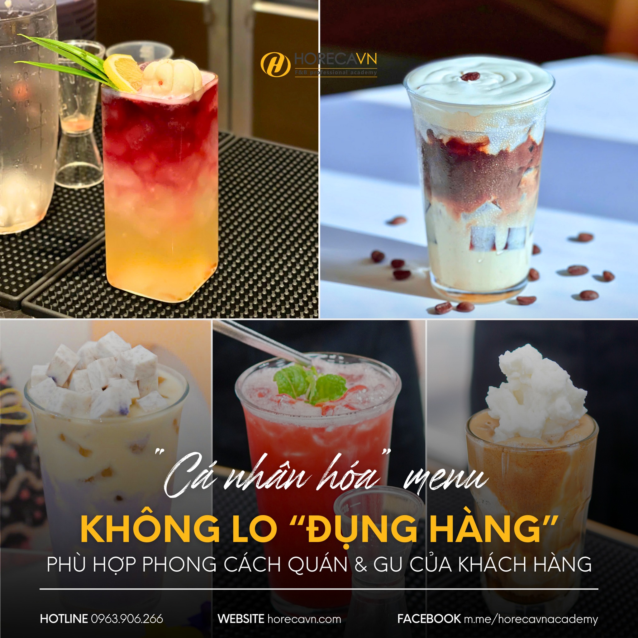 Khóa Học Pha Chế Cấp Tốc Menu 1:1