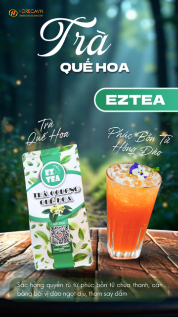 Ứng dụng trà olong quế hoa Eztea