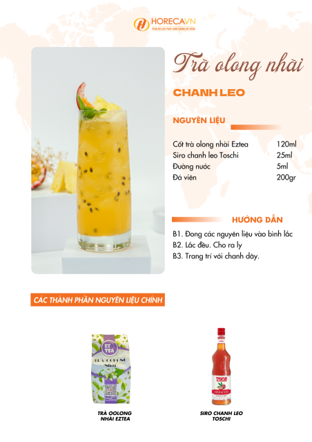 Trà olong nhài chanh leo
