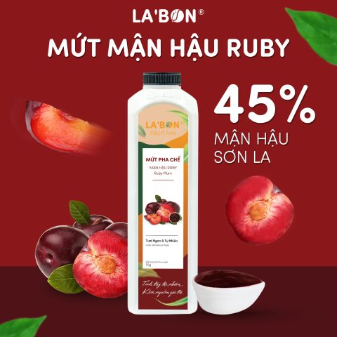 Mứt Pha Chế Mận Hậu Ruby LA'BON