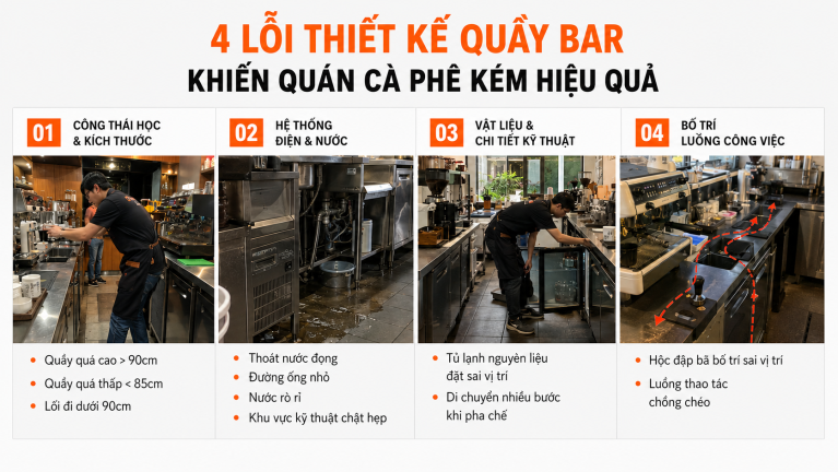 4 lỗi thiết kế quán cà phê .