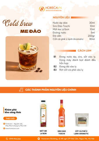 Cold brew me đào