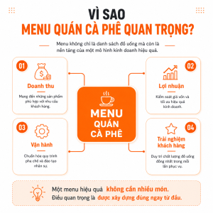 vì sao menu quán cà phê quan trọng?